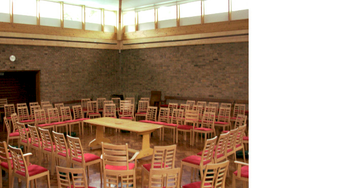 Empty Nottingham Friends Meeting Room in a typical configuration.