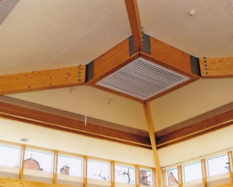 1961 Clarendon Street meeting house 8 New roof inside