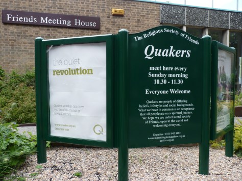 1961 Clarendon Street Meeting House sign